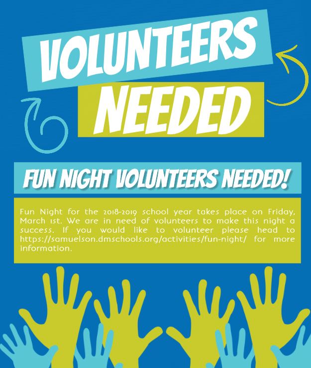 Fun Night Volunteers Needed - Samuelson Elementary School