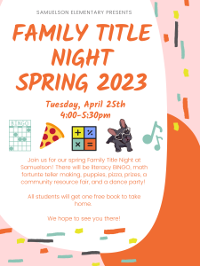 Spring 2023 Title Night Flyer