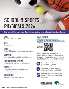 2024 Sports Physicals Flyer Virtual Backpack page 001