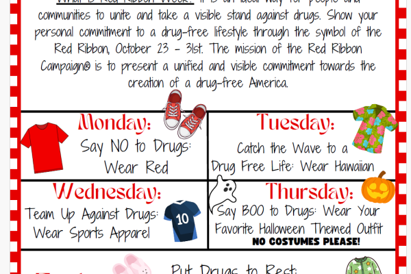 RED RIBBON WEEK 10/28/2024 – 11/01/2024